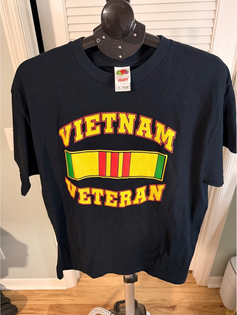 Vintage Y2K Vietnam Veteran Service Ribbon T Shirt Men’s XL FOTL Heavy Cotton